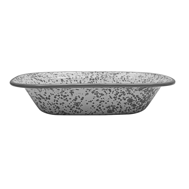 Enamelware Grey Marble Serving Dish Food Storage Metal Pan Kitchen Home Decor Enamelware Grey Marble Serving Dish Food Storage Metal Pan Kitchen Home Decor