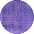 thumbnail image 1 of Ahgly Company Indoor Round Oriental Purple Industrial Area Rugs, 6' Round, 1 of 4