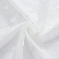 thumbnail image 6 of SLYNSHome Sheer Curtains with Floral Leaf Pattern White Voile Drapes for Bedroom Living Room,Rod Pocket Semi Sheer Curtains 1Panels, 6 of 7