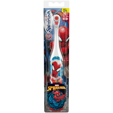 Arm & Hammer Spinbrush Kids Electric Battery Toothbrush, Spiderman, 1 count