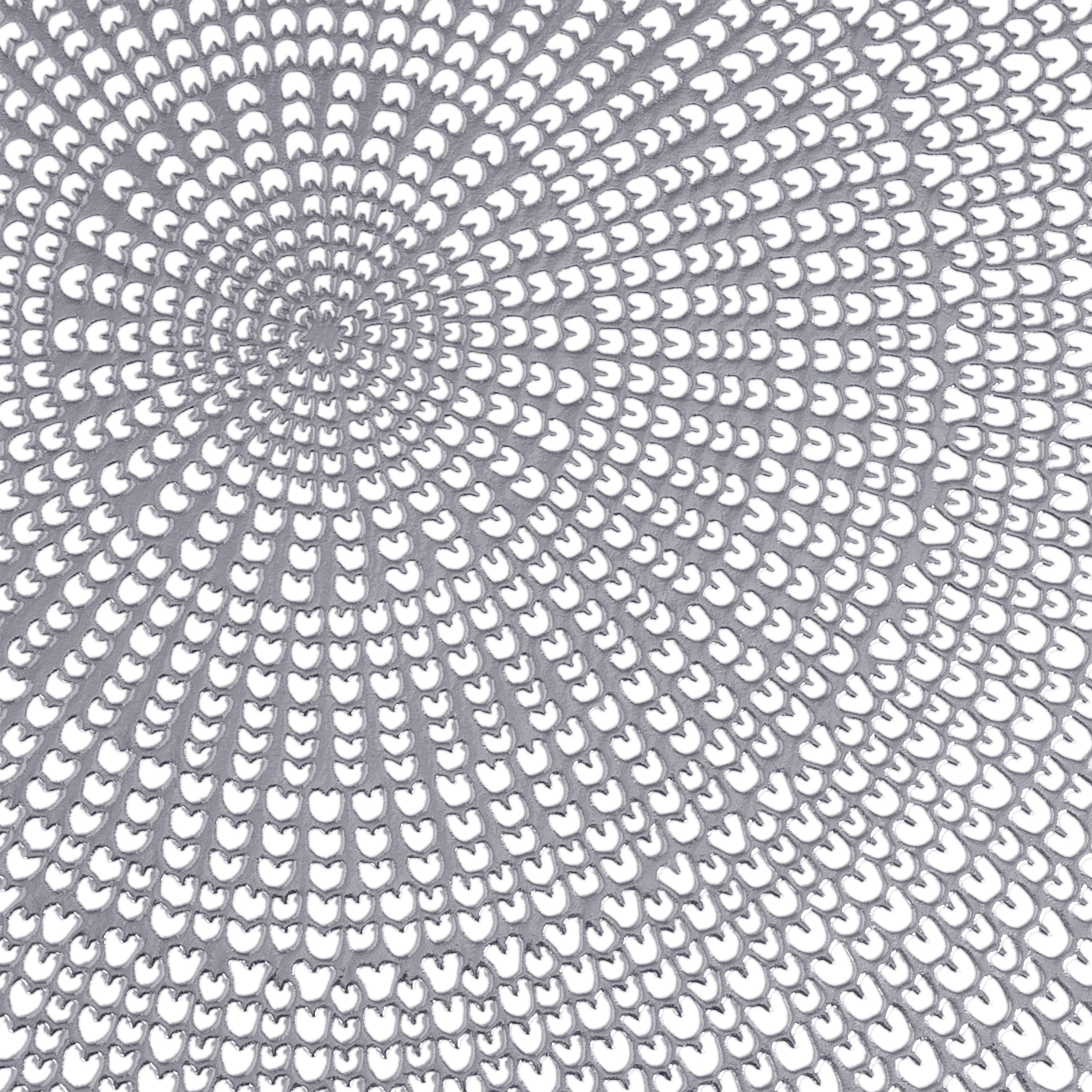 Home Details Set of Four Round Woven Place Mats, Silver
