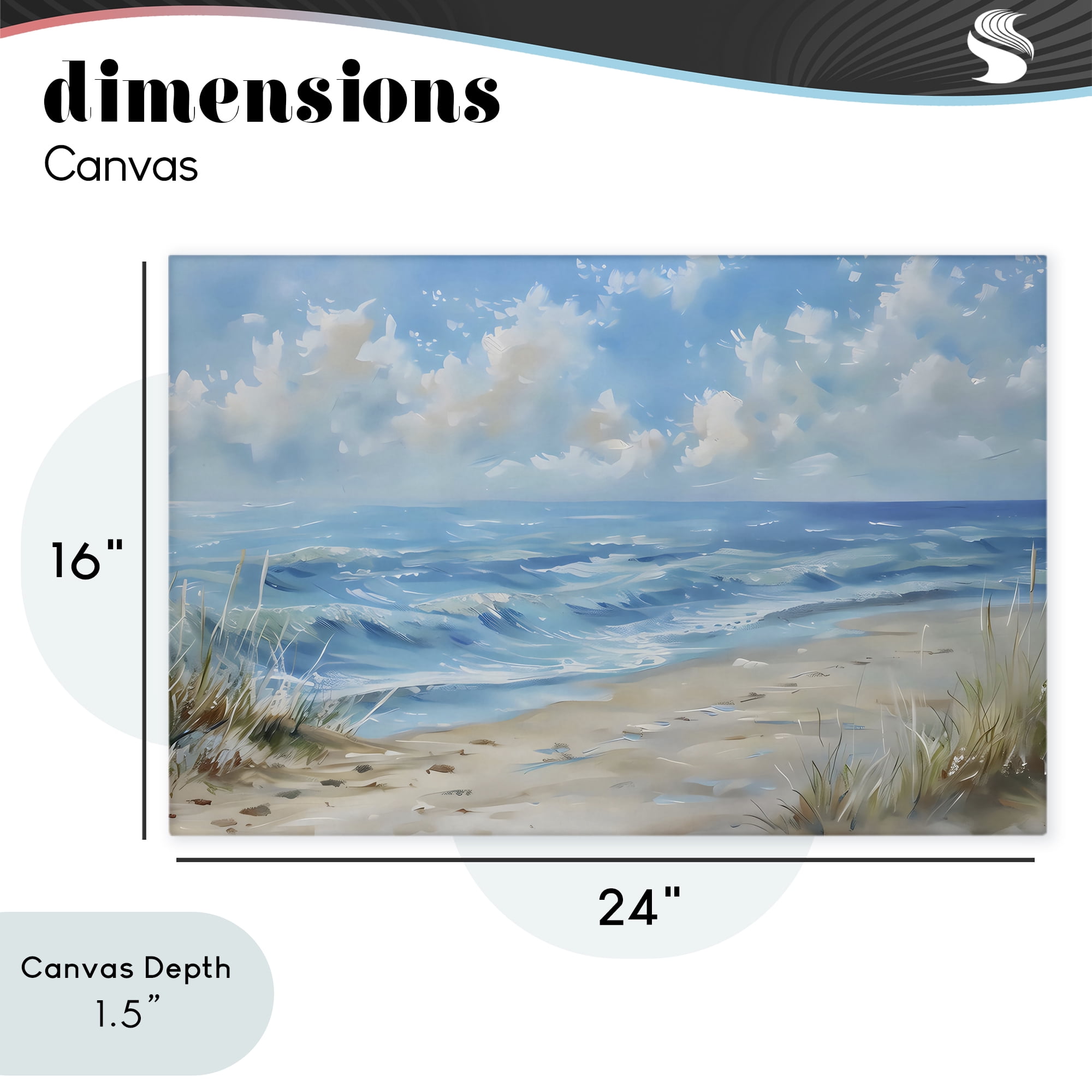 Stupell Industries Coastal Tranquility Horizon Canvas Wall Art, design by Creative Studio