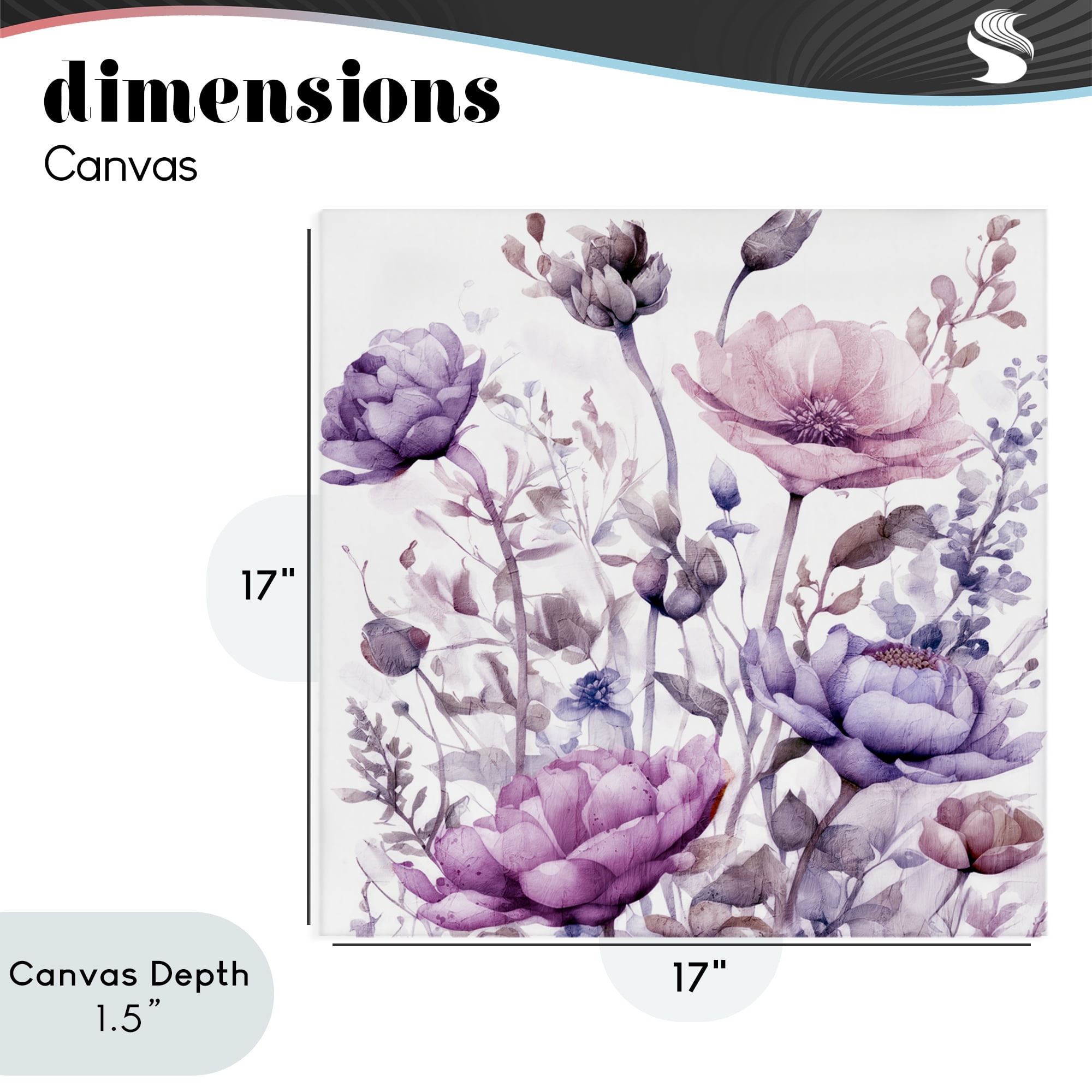 Stupell Industries Purple & Pink Florals Canvas Wall Art, design by Kim Lewis