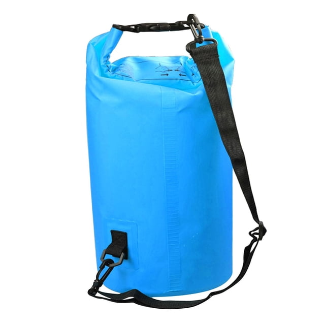 Lipstore Sac Sec Imperméable Léger Rouleau Robuste pour Rafting Plage Natation Bleu