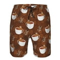 thumbnail image 3 of Pofeuu Cute Sloths Bear Relaxing In Coffee Cup Prin Men's Swim Trunks Quick Dry Bathing Suit Swimming Board Shorts Mesh Lining Beach Swimwear-3X-Large, 3 of 6