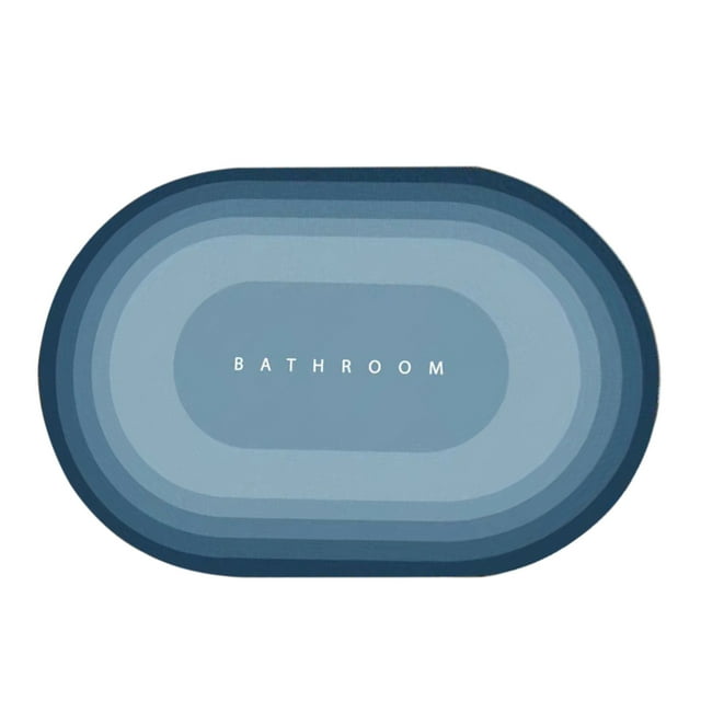 Diatomite Soft Rubber Absorbent Bathroom Floor Mats, Quick-Drying and Non-Slip Foot Mat, Durable Diatomite Bathroom Toilet Mats, Soft and Water-Absorbent for Bathroom and Home Use