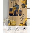 thumbnail image 6 of Construction Truck Sheer Curtains 54 Inch Length 2 Panels Set for Living Room/Bedroom, Cartoon Grips and Bulldozers Turmeric Kitchen Curtains Grommet Semi-Sheer Curtains Window Treatments 42"x54"x2, 6 of 7