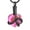 Black-Pink, variant on Heart Cremation Urn Necklace for Ashes with Birthstone Stainless Steel Waterproof Memorial Cremation Jewelry for Ashes Memorial Ash Necklace