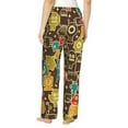 thumbnail image 3 of Goofa Robot and Monsters Printed Soft Pajama Pants for Women, Wide Leg Comfy Casual Lounge Yoga Pants-XX-Large, 3 of 9