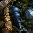 thumbnail image 2 of Vickerman 14" Plastic Finial Christmas Ornament in Matte Midnight Blue, 2 of 3