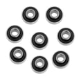 thumbnail image 2 of 8 Pieces Longboard Integrated Wheel Bearing 8x22x7 Metal Skateboard - Black, 22mm, 2 of 8