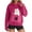 Hot Pink, variant on Women's Trendy Hoodies Pet Pouch Sweatshirt Pullover Long Sleeve Casual Loose Hooded Tops Gift for Dog Cat Lovers (XL, Purple)