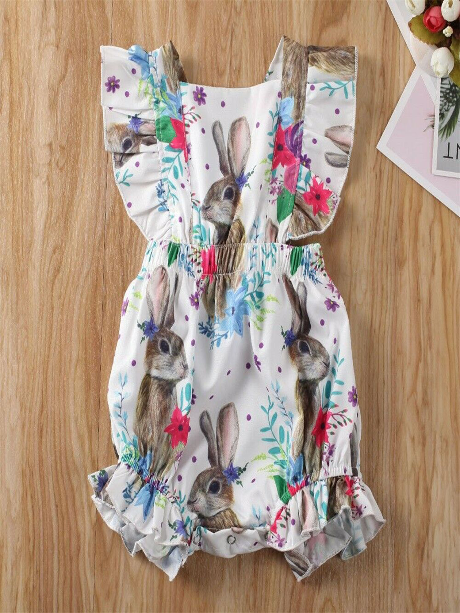baby girl bunny romper