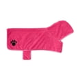 thumbnail image 4 of Bone Dry Microfiber Bath Robe with Adjustable Closure for Pets, Large, Raspberry, 4 of 5