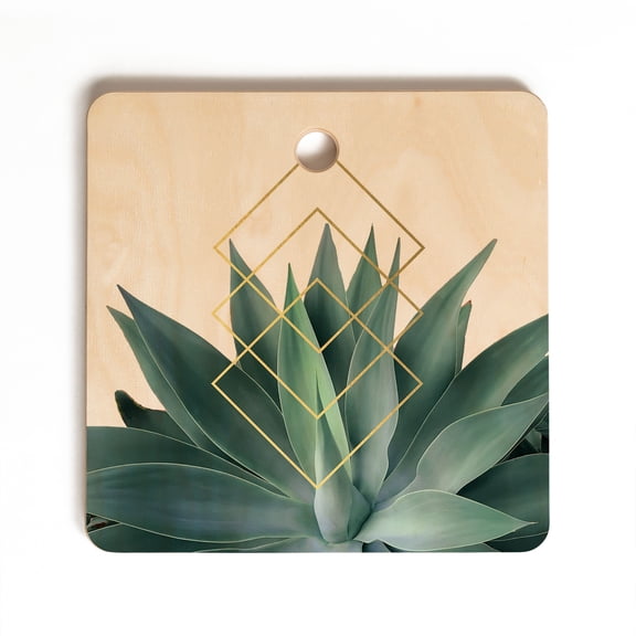 Society6 Gale Switzer Agave Geometrics Square Cutting Board, 11.5" x 11.5"