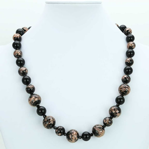 GlassOfVenice Murano Glass Starlight Necklace - Black