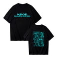 thumbnail image 1 of Pop cazadora para niña Demon Hunters Round-Neck Printed Anime Trio Poster T Shirt （Cyan）, 1 of 3