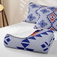 thumbnail image 4 of Castle Fairy Boho Hippie Geometric Twin Quilt Set 2 Pieces,Abstract Tribal Aztec Twin Coverlet Set,Navy Pink Lavender,1 Bedspread and 1 Pillowcase, 4 of 7