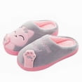 thumbnail image 1 of Pantuflas de algodón para mujer, cálidas y antideslizantes, para el invierno (gris, talla M, talla 38-39 yardas, aptas para 37-38 yardas), 1 of 5