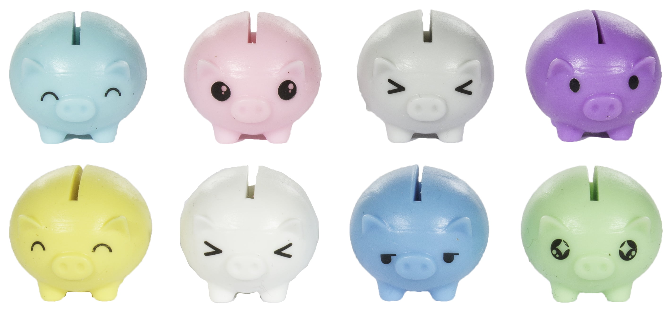 Party Favors Set Of 8 Assorted Colored Worlds Smallest Piggy Banks