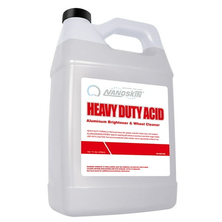 Nanoskin Heavy Duty Acid Aluminum Brightener & Wheel Cleaner 1 Gallon – For Professional Use Only | Industrial Strength Cleaner for Oxidation Removal, Aluminum Shine Restoration & Fleet Maintenance