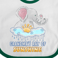 thumbnail image 4 of Inktastic Grandma's Ray of Sunshine Cute Elephants Rainclouds and Sun Boys or Girls Baby Bib, 4 of 4