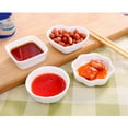 thumbnail image 4 of Kelingqi 2PCS White Ceramic Dishes Japanese Style Porcelain Dipping Dish Kitchen Seasoning Sauce Vinegar Plates (Square), 4 of 4