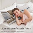 thumbnail image 5 of Beige Brown Blue Long Body Pillow Covers, Vintage Abstract Mottled Texture Soft Throw Pillow Cases with Invisible Zipper, Decorative Pillowcase Pillows Protectors for Sofa Bed Couch 20"x60", 5 of 9