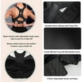 thumbnail image 3 of Nebility Women High Impact Racerback Sports Bras Wirefree Front Adjustable Workout Tops Bounce Control Gym Activewear Bra(Black, Large), 3 of 7