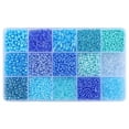 thumbnail image 2 of Craft Seed Beads Glass Seed Beads Plastic Box Packaging For Headwear Light Green Blue Yellow Light Purple, 2 of 3