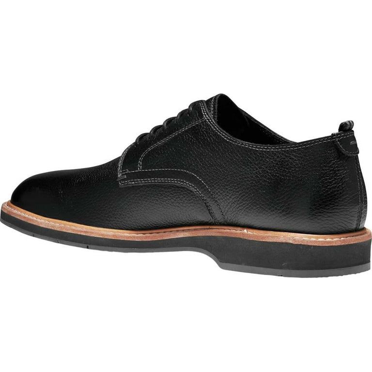 Men s Cole Haan Morris Plain Toe Oxford Black Tumbled Leather 12 M Walmart