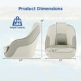 thumbnail image 3 of Gymax 2PCS Captain Bucket Seat Pontoon Boat Seat w/ Waterproof PVC Leather Bolts, 3 of 9