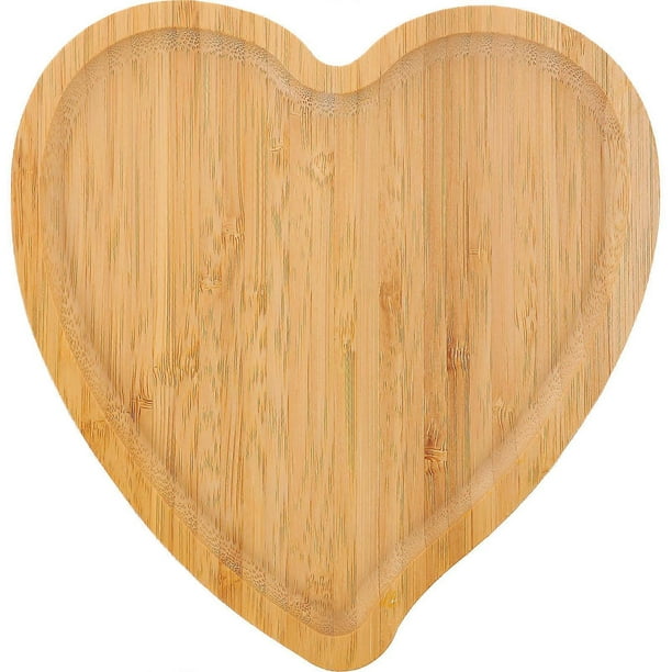 Khaki Heart Shaped Tray for Kitchen Use Decorative Snack Plate Food Serving 7 inch