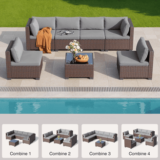 Halstead XL 4-Piece Outdoor Patio Furniture Set, GC-11244-4PC