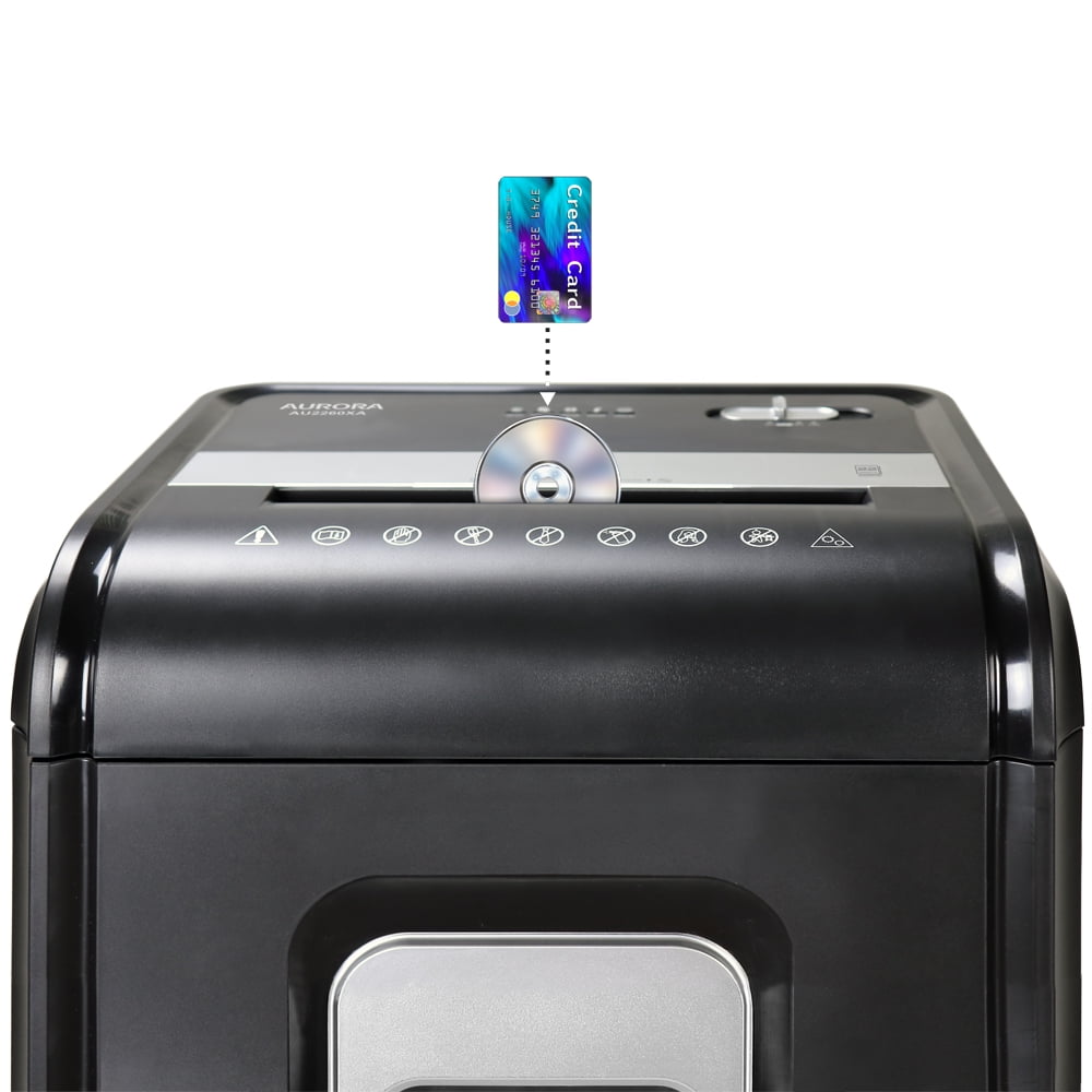 Aurora AU1880XA Heavy Duty Anti-Jam 18-Sheet Crosscut Shredder/60 Min Run Time/ 7-Gallon Pullout Basket and Casters