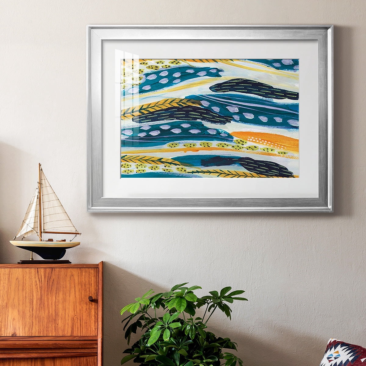 Feathery IV Premium Framed Print - Ready to Hang