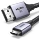 thumbnail image 1 of Cable HDMI UGREEN 8K Mini HDMI a HDMI 2.1 de aluminio trenzado de 6.6 pies, 1 of 7