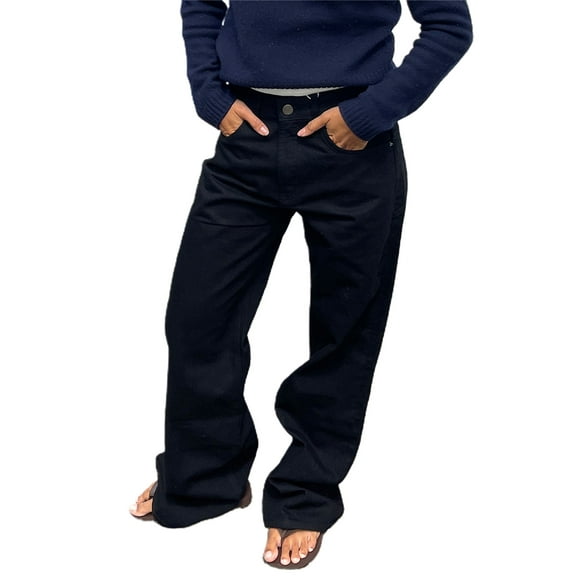 Michellecmm  Women Fashion Jeans Star Pattern Loose Denim Pants Fall Trousers