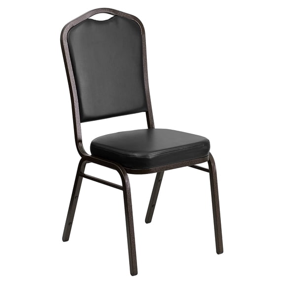 Bowery Hill Banquet Stacking Chair in Black