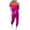 Hot Pink 19016, variant on OWMEOT Plus Size Women 2 Piece Outfits Sweatsuit Stitching Colors Sweatshirt and Drawstring Jogger Sweatpants Matching Tracksuits