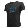 thumbnail image 2 of Youth Stitches  Black Miami Marlins Team Logo T-Shirt, 2 of 3