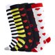 thumbnail image 1 of KAWELL Calcetines de compresión para mujeres y hombres, calcetines hasta la rodilla con soporte de 15-20 mmHg para correr, enfermería, atletismo,5 Pairs-Multicoloured g,Small-Medium, 1 of 5