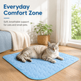 thumbnail image 6 of Dog Cooling Mat, Dog Ice Silk Mat Summer Pet Mat Sleeping Mat Lce Mat, Pet Dog Self Cooling Pad,Cooling Mat for Dogs Self Cooling Pad(M,Blue, 24.4x19.7in), 6 of 11
