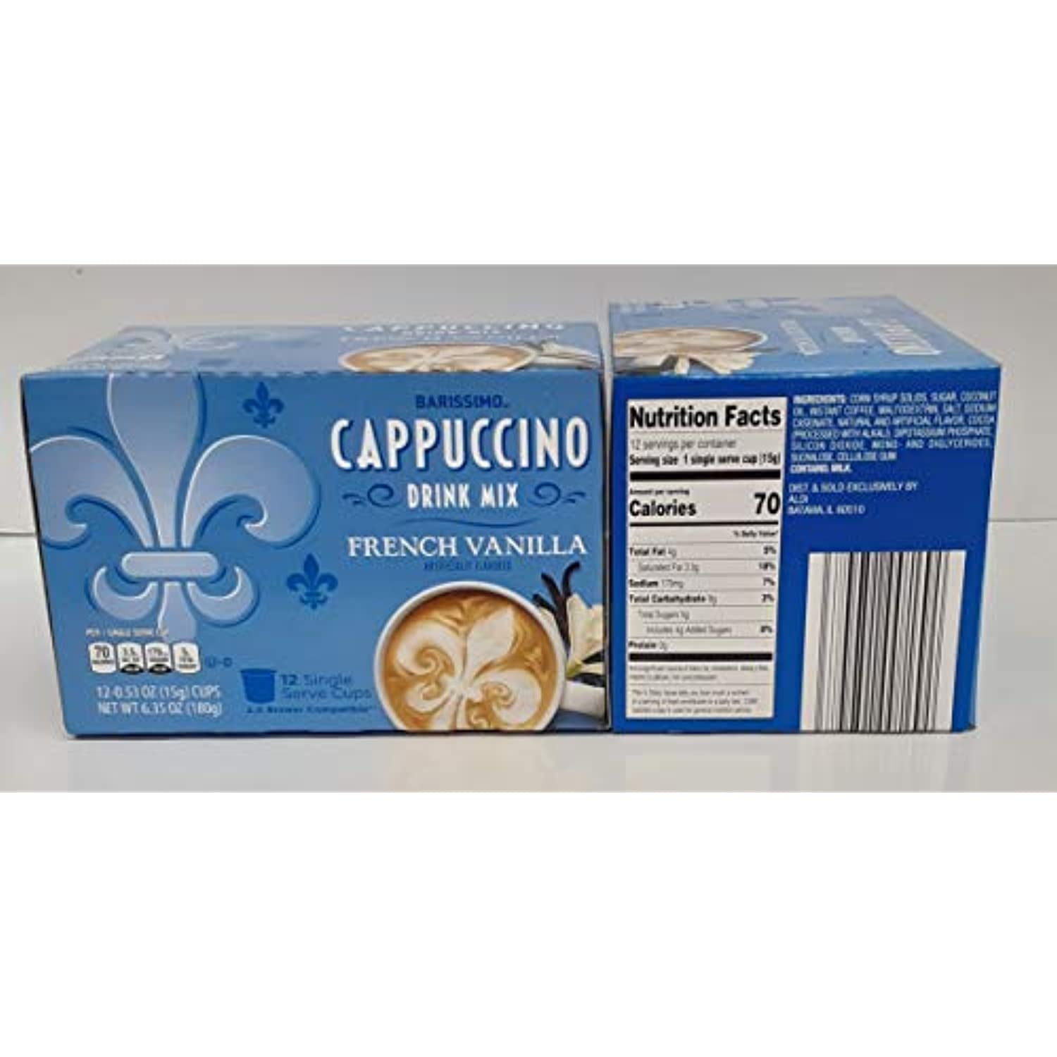 Barissimo French Vanilla Cappuccino Coffee Cocoa Pods 2 Pack K-Cup