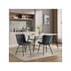 thumbnail image 2 of Set of 2 forrado dining sillas. mid-century moderno armless kitchen sillas con faux leather, back, y metal legs para dining room, dormitorio, o reception waiting room, 2 of 7