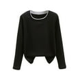 thumbnail image 1 of BLVB Chandails Thermiques pour Femmes, Chandail à Manches Longues, Col Rond, sous-Vêtement, T-Shirts, Hauts, Chaud, Entraînement, Couche de Base d'Hiver, 1 of 5