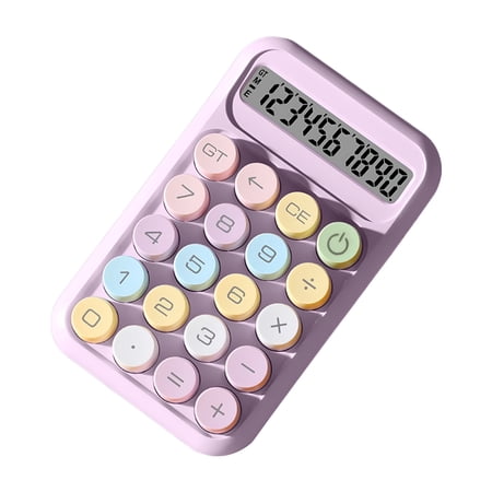 GJX Colorful Candy Colored Electronic Calculator 4 Function Calculator Big Calculator Desktop 10 Digits LCD Display and Large Button Bubble Cute Calculator for Office School Home