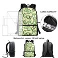 thumbnail image 6 of Uourmeti Frog & Avocado Lightweight Backpack, 17 Inch Big Capacity Daypack Personalized School Backpack for Teens, 6 of 6