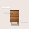 thumbnail image 4 of JONATHAN Y Aubert 20 in. W x 18 in. D x 33 in. H, Thick Linear Slat 2-Shelf, Bath Vanity Cabinet ONLY, Walnut, VAN1000B, 4 of 7