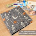 thumbnail image 4 of FORMRS 3 Ring Photo Album 4"x6" Self Adhesive Large Capacity PU Leather Cover, Gray Halloween Skeleton, 4 of 8